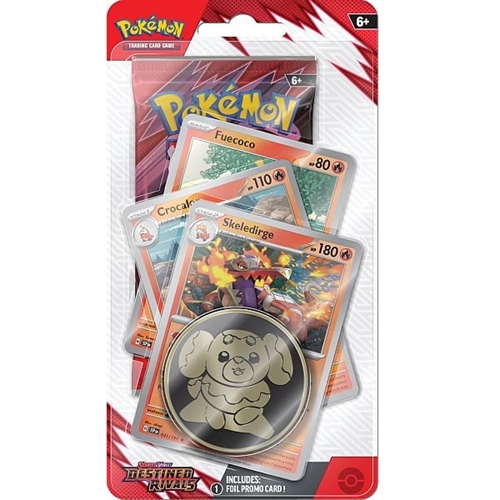 Destined Rivals - Premium Checklane Blister - Fuecoco, crocalor, Skeledirge - Pokemon kort